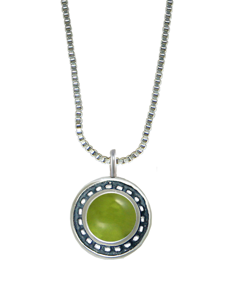 Sterling Silver Little Peridot Pendant Necklace Sterling Silver Little Peridot Pendant Necklace